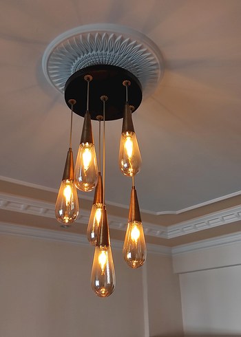 Bej Renkli Modern Sarkıt Lamba - Görsel 2