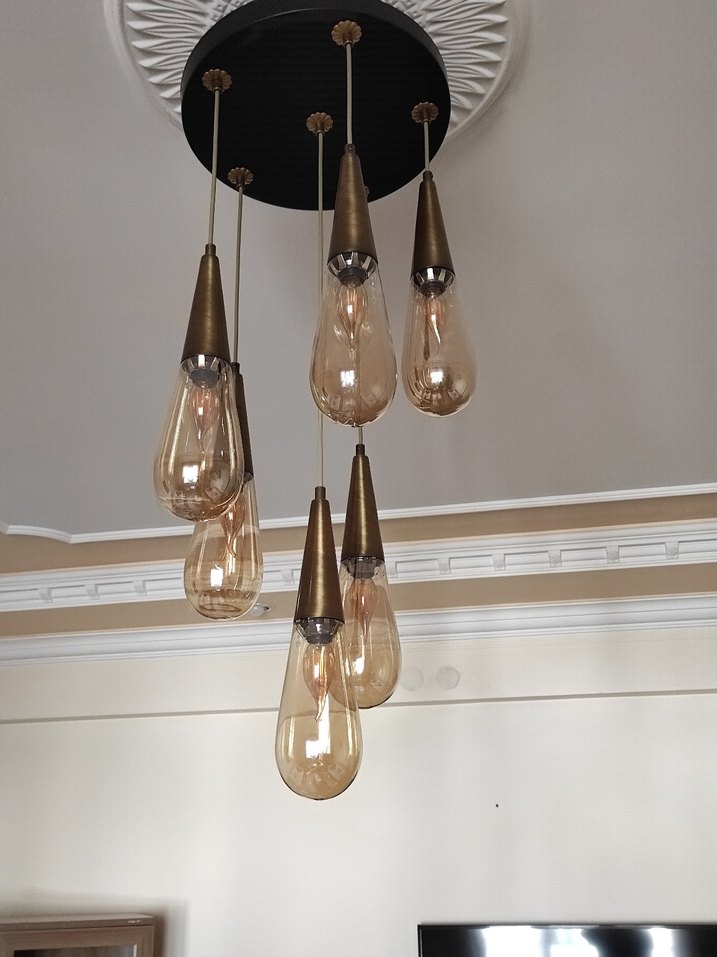 Bej Renkli Modern Sarkıt Lamba - Görsel 3