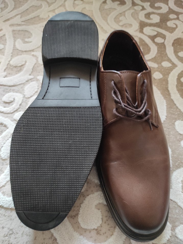 Kahverengi Deri Erkek Klasik Ayakkabı 44numara - Görsel 3