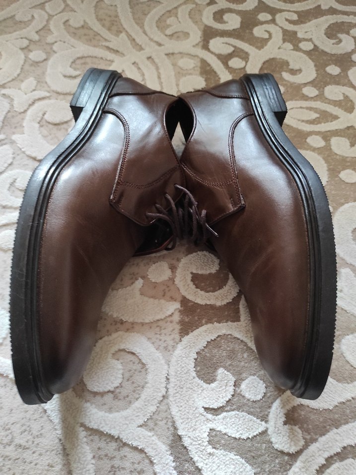 Kahverengi Deri Erkek Klasik Ayakkabı 44numara - Görsel 5