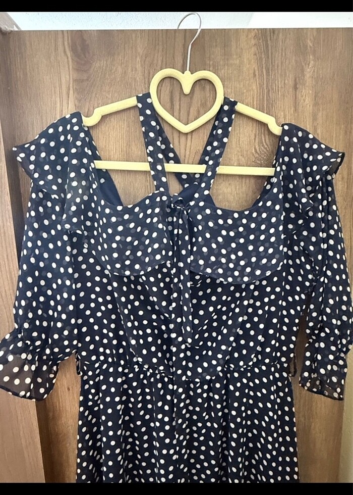 Yazlık puantiyeli elbise - Görsel 3