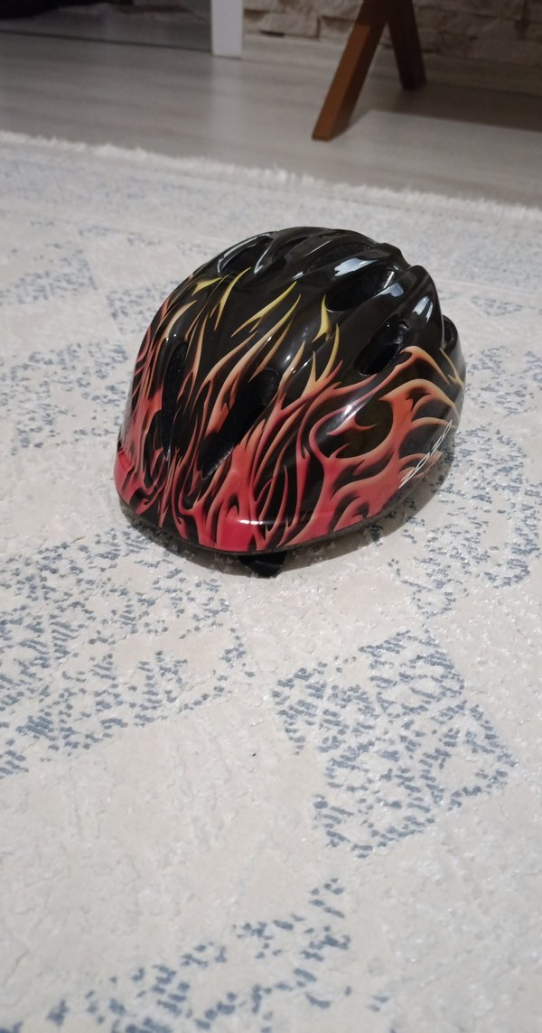 Renkli Desenli Biker Kask - Görsel 3