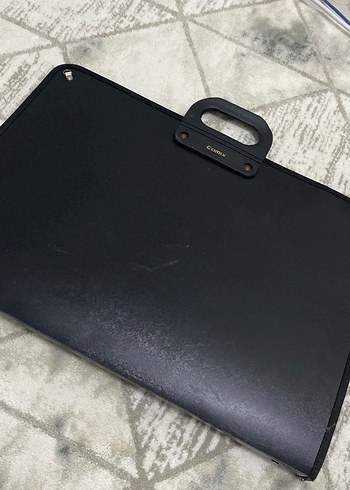American Vintage Siyah Deri Gorunumlu Sik Klasor
