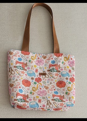 Bohem Çok Renkli Desenli Shopper Çanta - Görsel 2