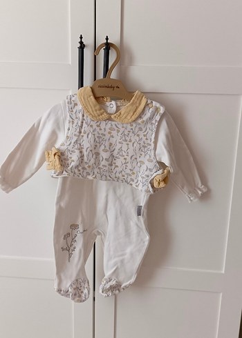 Süveterli Beyaz Bebek Tulum - Görsel 4