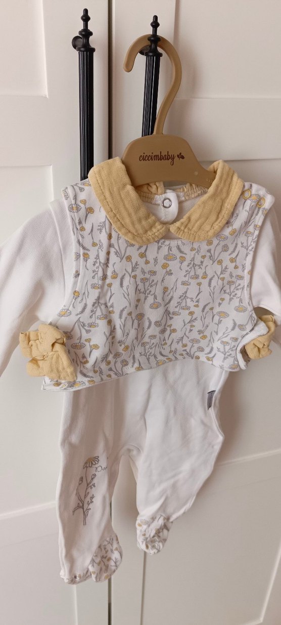 Süveterli Beyaz Bebek Tulum - Görsel 3