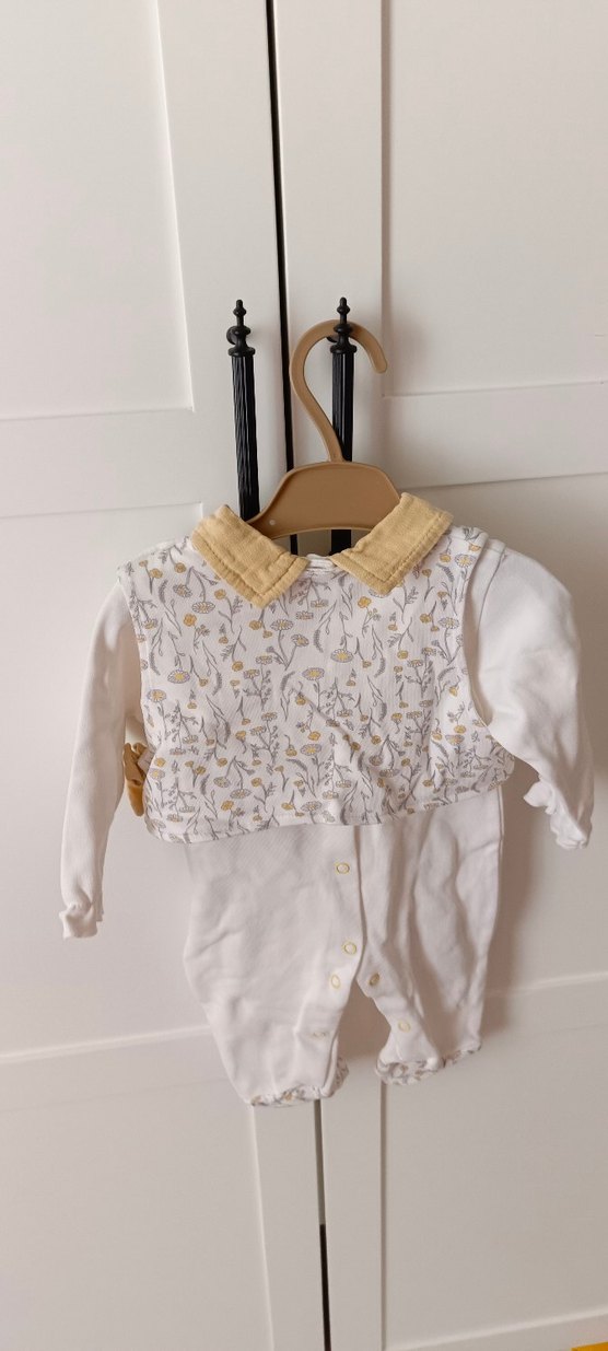 Süveterli Beyaz Bebek Tulum - Görsel 5