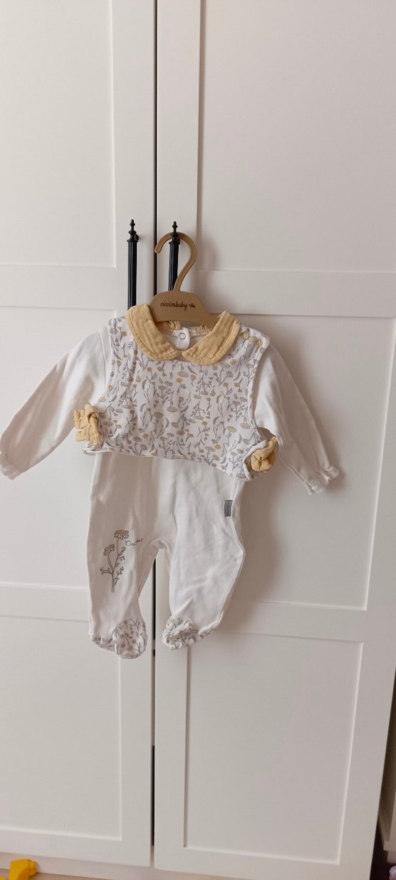 Süveterli Beyaz Bebek Tulum - Görsel 4