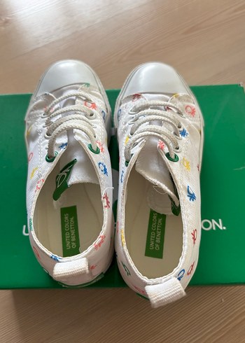 Kız Çocuk Beyaz Baskılı Spor Ayakkabı - Görsel 3