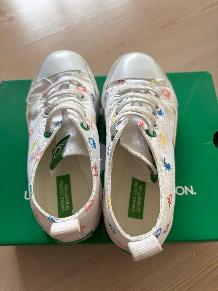 Kız Çocuk Beyaz Baskılı Spor Ayakkabı - Görsel 3