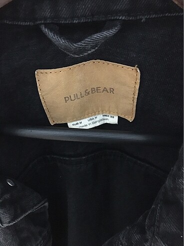 m Beden Pull&Bear Erkek Siyah Kot Ceket