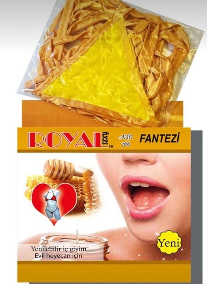 Altın Renkli Yenilebilir İç Çamaşırı Takımı - Görsel 2