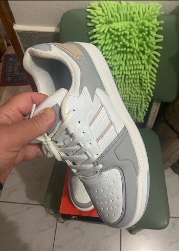 39 Beden gri Renk Gri Bağcıklı Kadın Spor Ayakkabı