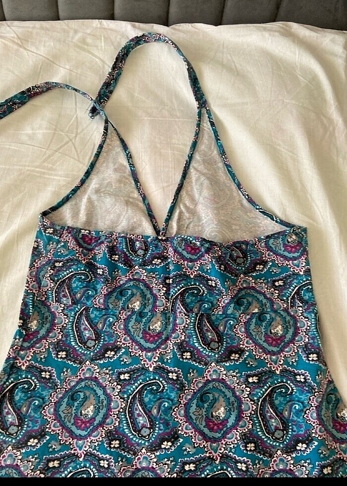 Askılı yazlık elbise - Görsel 3