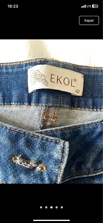 42 Beden Ekol sıfır kot pantolon