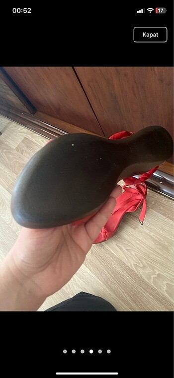 40 Beden kırmızı Renk Kırmızı deri dolgu topuk ayakkabı