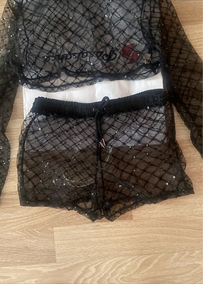 Çok şık tül plaj takım - Görsel 4