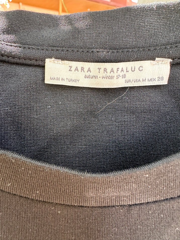 Zara Siyah Midi Kadın Kısa Kollu Elbise - Görsel 2