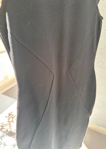 38 Beden siyah Renk Marks&spencer Siyah Drapeli Kısa Kollu Hamile Elbisesi