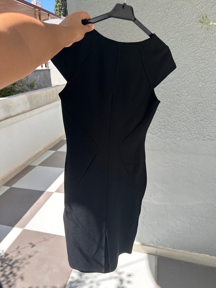 Marks&spencer Siyah Drapeli Kısa Kollu Hamile Elbisesi - Görsel 2