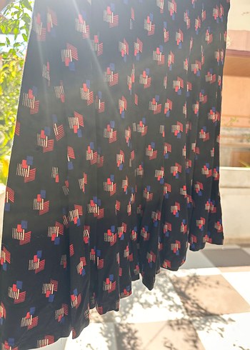 m Beden çeşitli Renk Marks&spencer Renkli Desenli Pilili Mini Etek