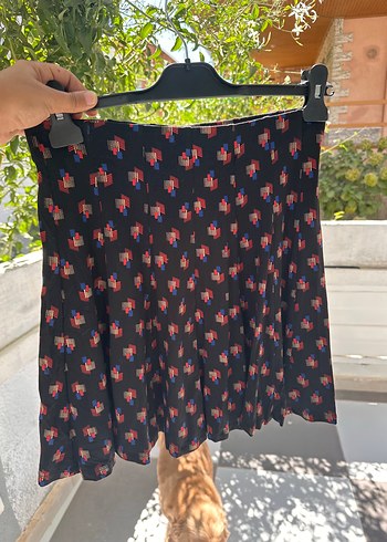 Marks & Spencer Marks&spencer Renkli Desenli Pilili Mini Etek