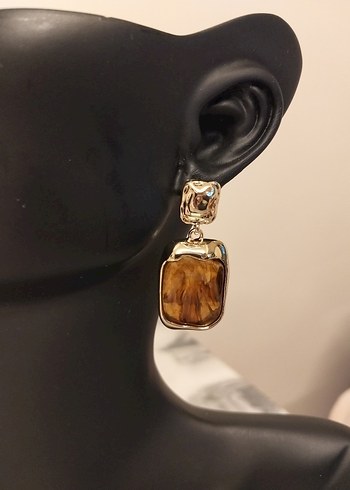 Kahverengi Mini Bohem Küpeler - Görsel 2