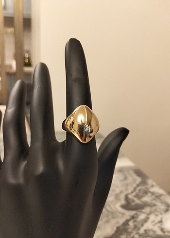 Parlak Altın Kadın Yüzük - Görsel 5