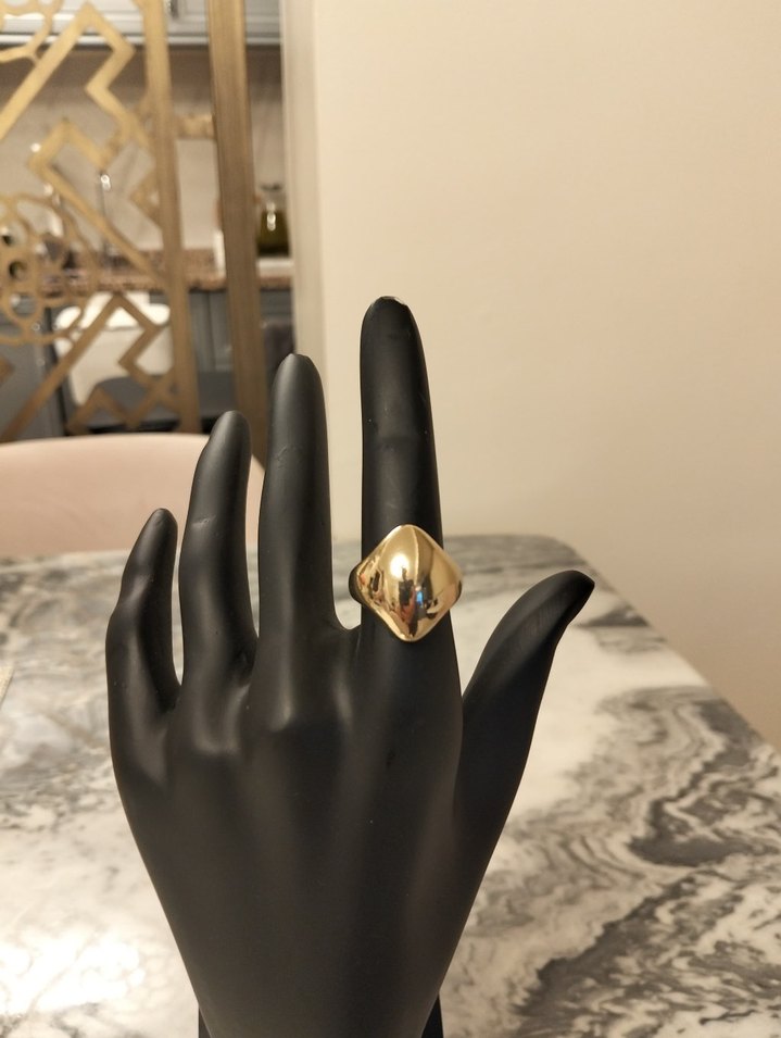 Parlak Altın Kadın Yüzük - Görsel 2