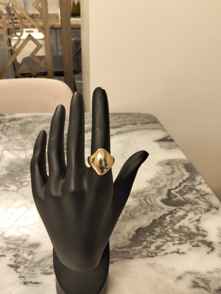 Parlak Altın Kadın Yüzük - Görsel 4