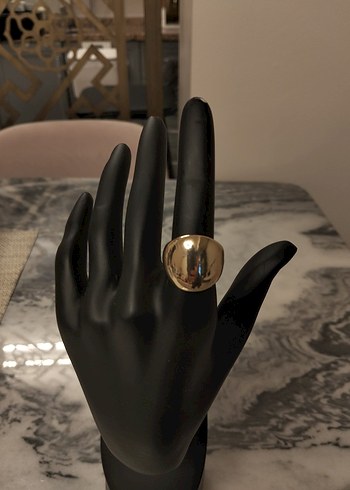 Parlak Altın Kadın Yüzük - Görsel 3