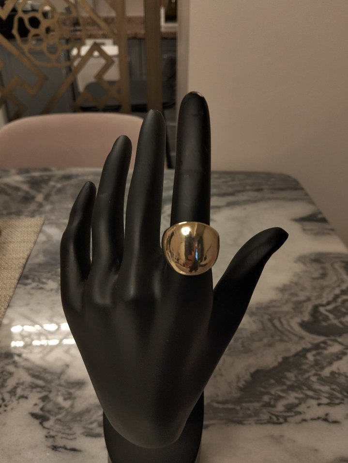 Parlak Altın Kadın Yüzük - Görsel 3