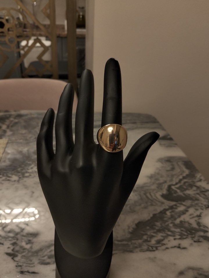 Parlak Altın Kadın Yüzük - Görsel 4