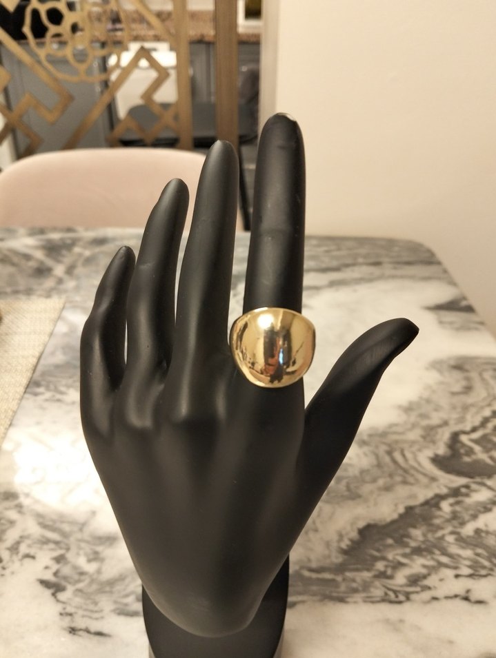 Parlak Altın Kadın Yüzük - Görsel 2