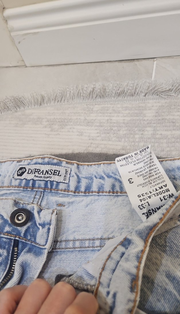 Gri Mavi Batik Desenli erkekDenim Pantolon - Görsel 3