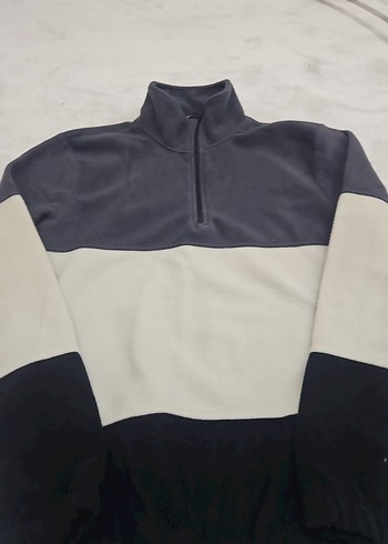 Gri Fermuarlı Erkek Polar Sweatshirt - Görsel 2