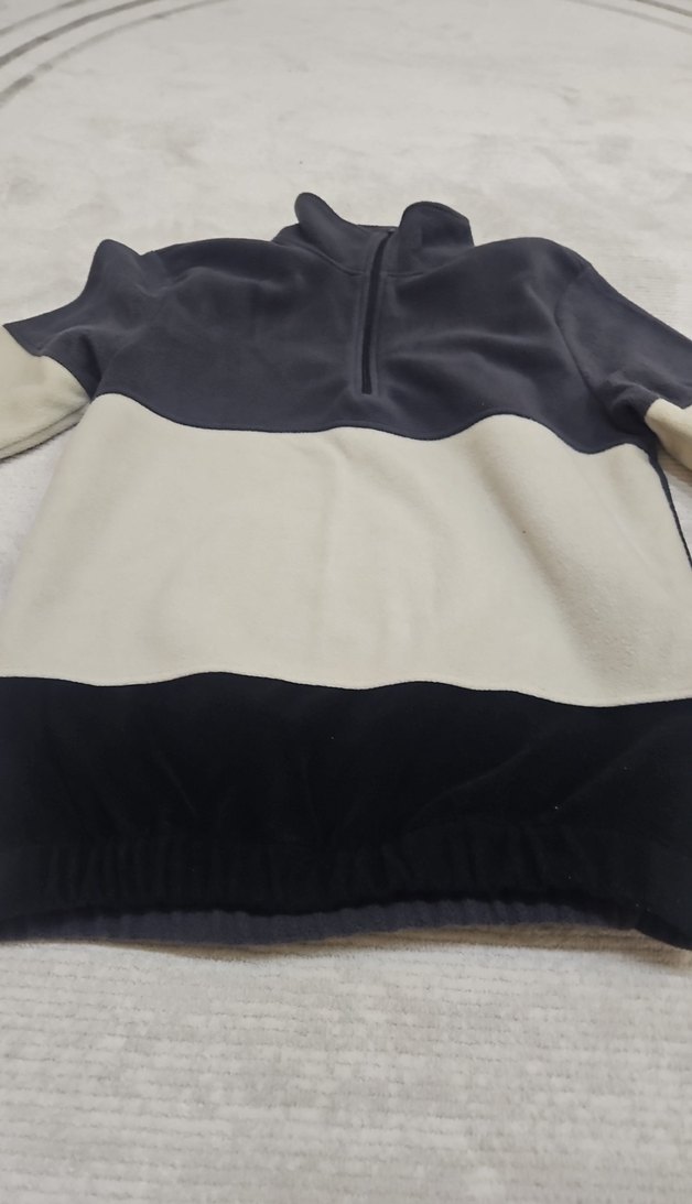 Gri Fermuarlı Erkek Polar Sweatshirt - Görsel 4