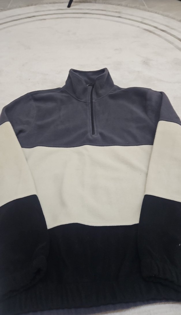 Gri Fermuarlı Erkek Polar Sweatshirt - Görsel 2