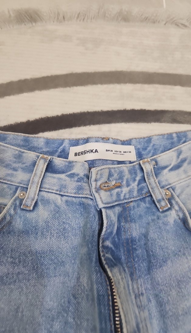 Baskılı Gri Mavi Salaş erkek Kot Pantolon - Görsel 2