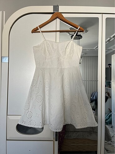 Loft mini beyaz elbise