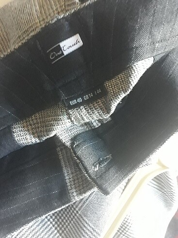 ONE TOUCH KAHVERENGILI EKOSE PANTALON