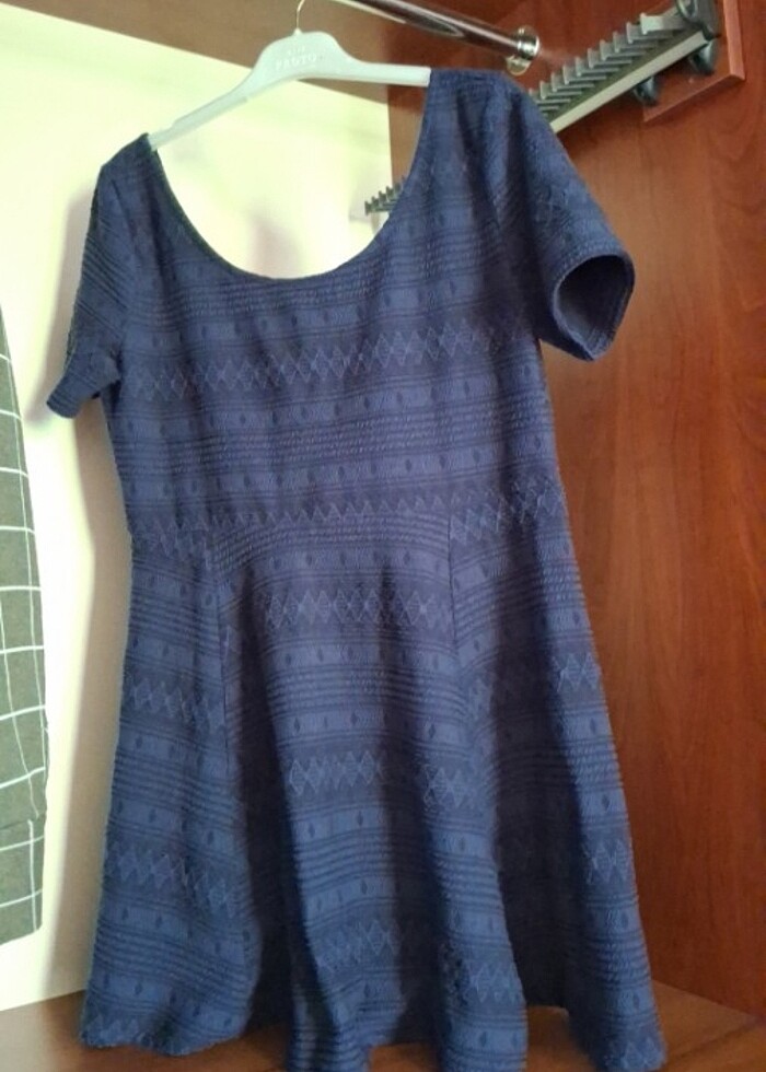 H&M MARKA L LACİVERT ELBİSE - Görsel 2