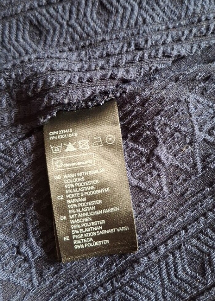 H&M MARKA L LACİVERT ELBİSE - Görsel 5