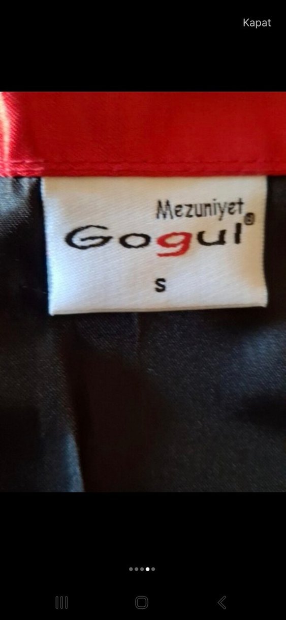 Kırmızı Siyah Uzun  Mezuniyet Kıyafeti.unısex - Görsel 2