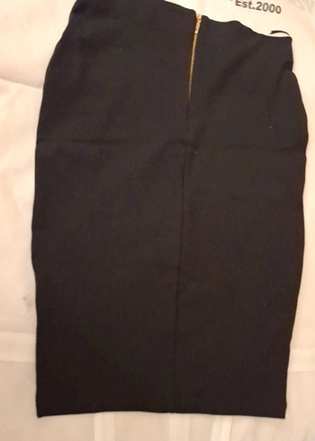 Adl xs Drapeli Siyah Midi Kadın Etek - Görsel 3