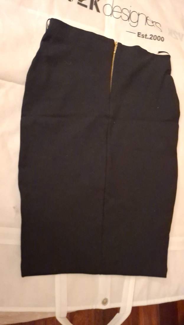 Adl xs Drapeli Siyah Midi Kadın Etek - Görsel 3