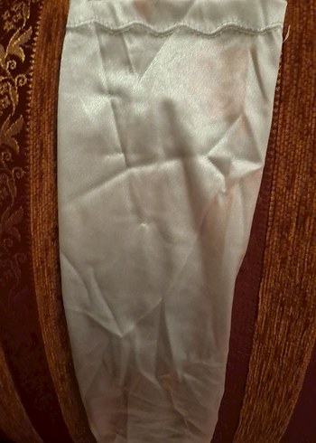 Beyaz Parlak Drapeli Kadın Eldiveni.Tek - Görsel 2