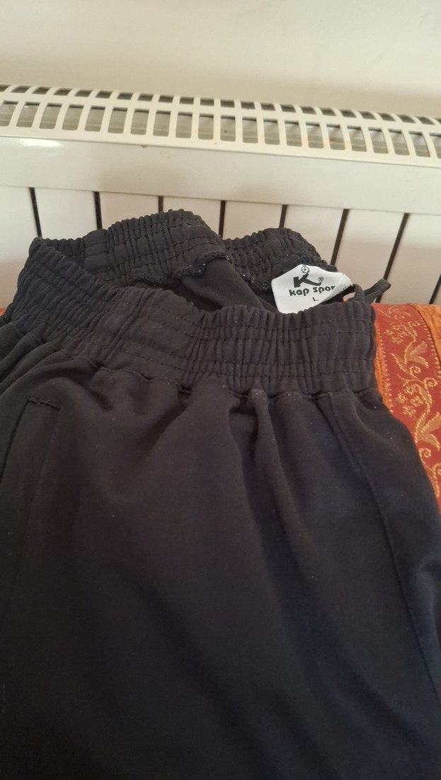 Erkek Siyah Baskılı oaçaları ve ön 2 cep fermuarlıdır - Görsel 3