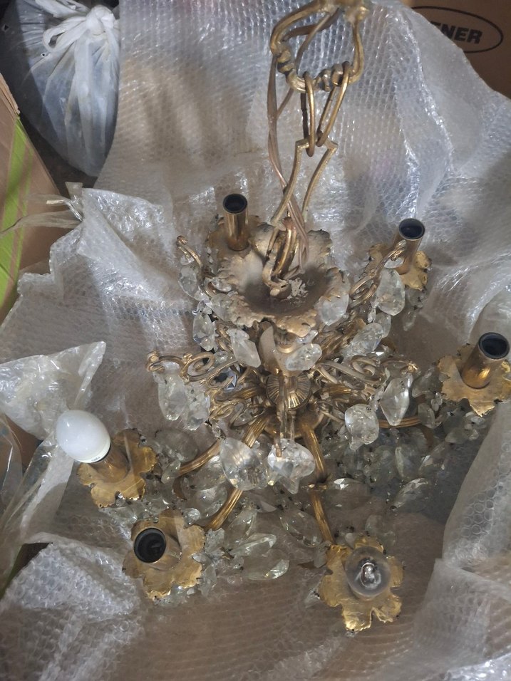 Altın Renkli,Kristalleri Yurt dışından getirtilmiş Avize - Görsel 2