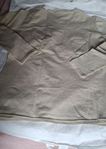 Xxl.Cotton.Açık Sarı Doreli Oversize Tişört - Görsel 2